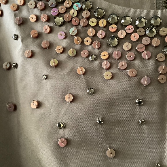 NWOT J Crew silk sleeveless blouse with embellished beads. - Picture 3 of 9